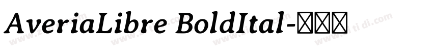 AveriaLibre BoldItal字体转换